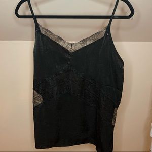 Silk lace tank